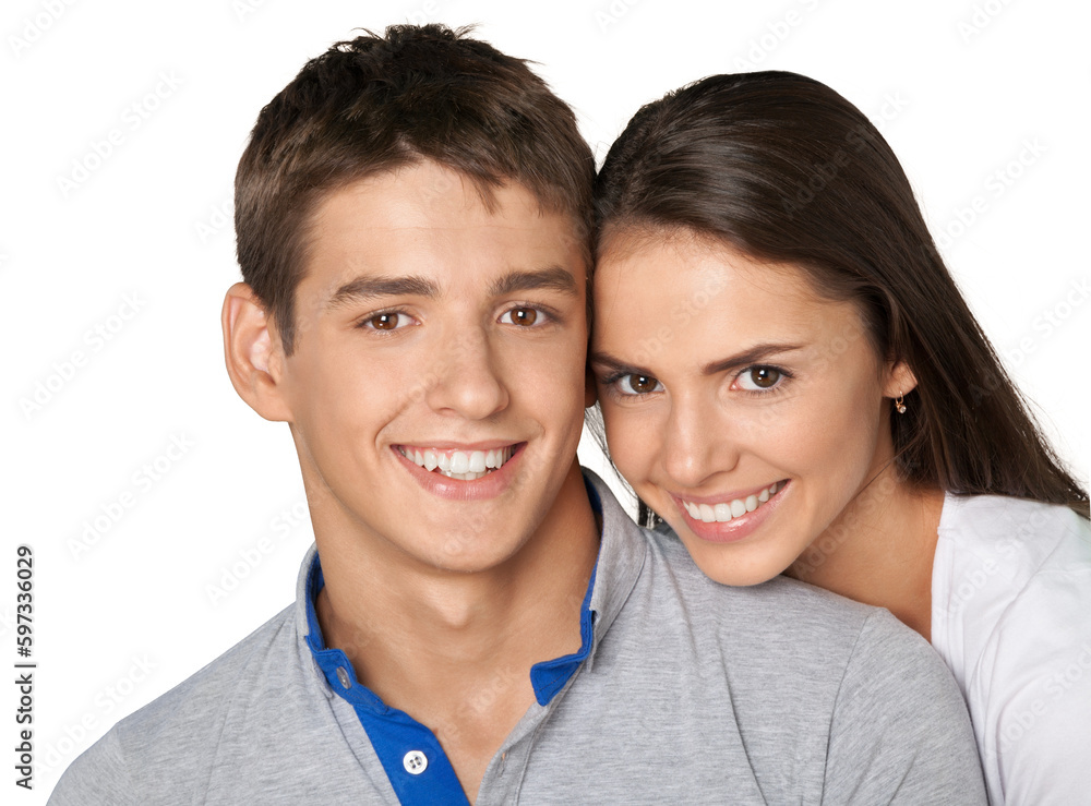 Portrait of Happy Smiling Young Couple Portrait of Happy Smiling Young Couple