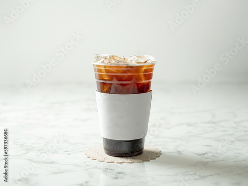 Iced Americano in a take-out container