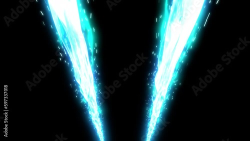 カットインライン　炎　2秒ループ　3色セット　マスク付き