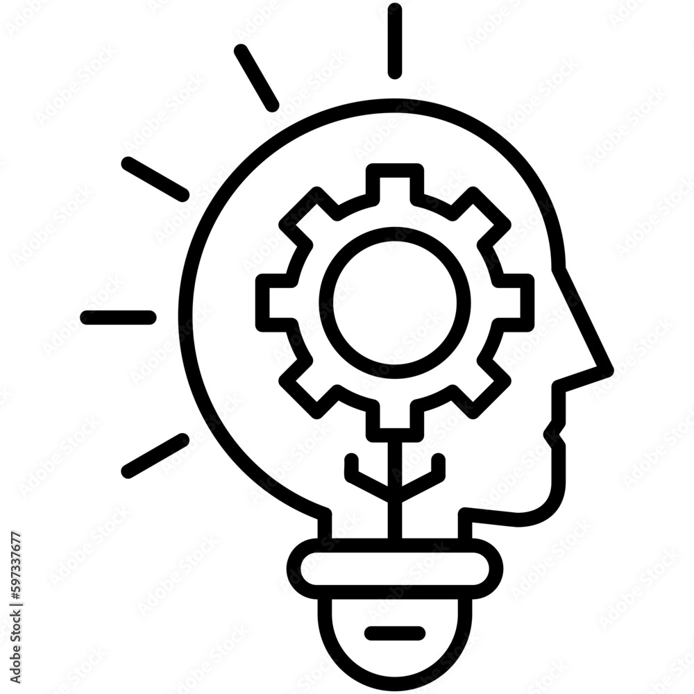 Development Icon. Business Skill progress Symbol. Line Icon Vector Stock Development Icon. Business Skill progress Symbol. Line Icon Vector Stock