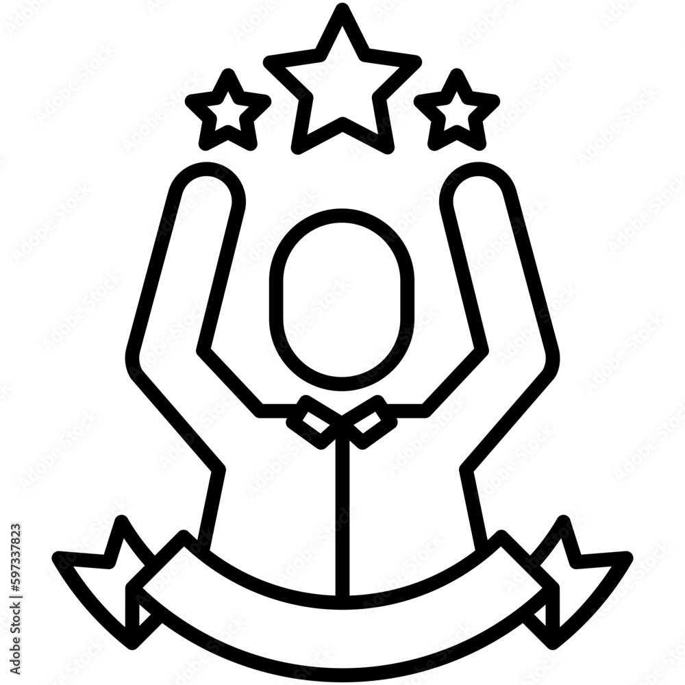 Winner Icon. Award Prize Symbol. Line Icon Vector Stock Winner Icon. Award Prize Symbol. Line Icon Vector Stock