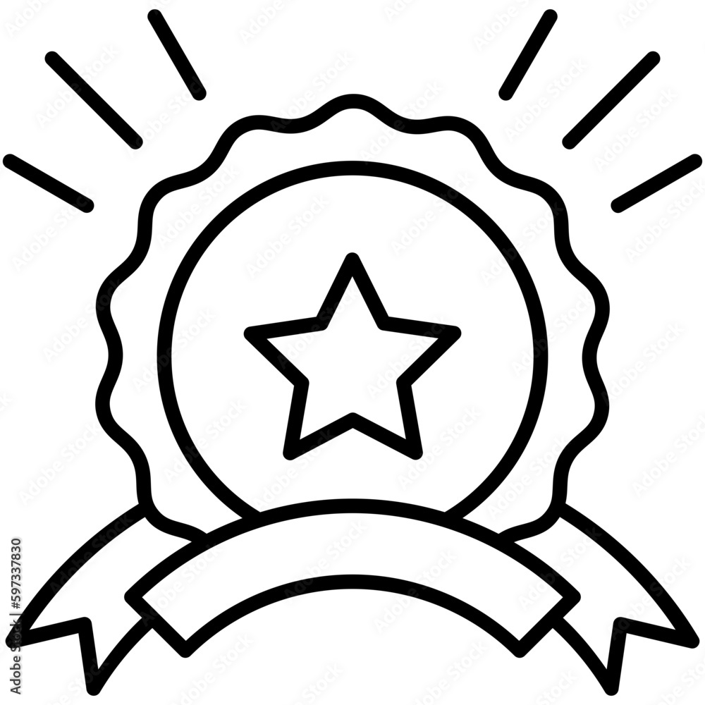 Award Icon. Winner Prize Symbol. Line Icon Vector Stock Award Icon. Winner Prize Symbol. Line Icon Vector Stock