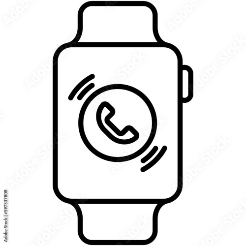 smartwatch icon. electronics smart device symbol. line icon vector stock