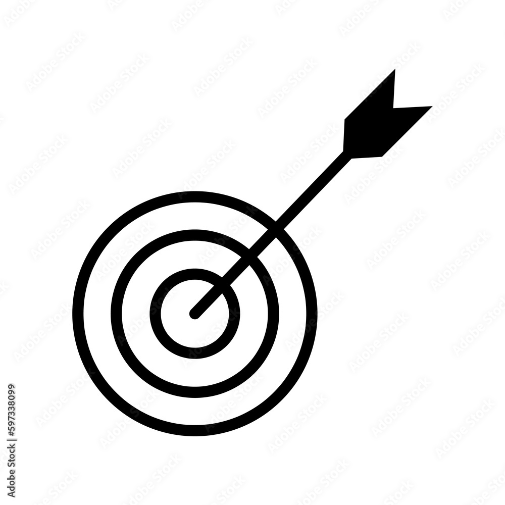 Target icon vector. Goal sign illustration on white background..eps Target icon vector. Goal sign illustration on white background..eps