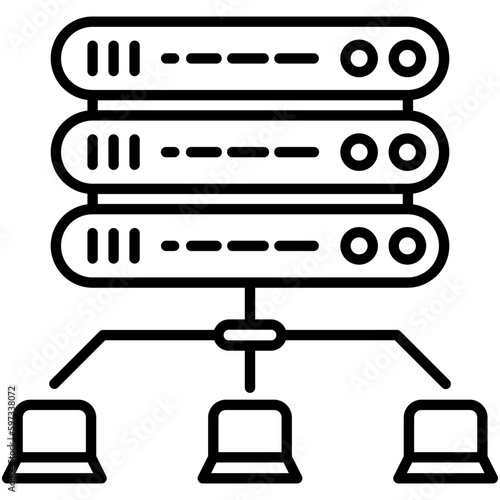 proxy icon. internet server symbol. line icon vector stock