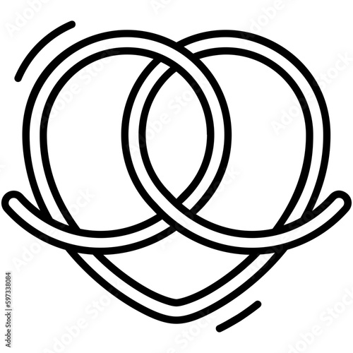 pretzel icon. soft bretzel symbol. line icon vector stock