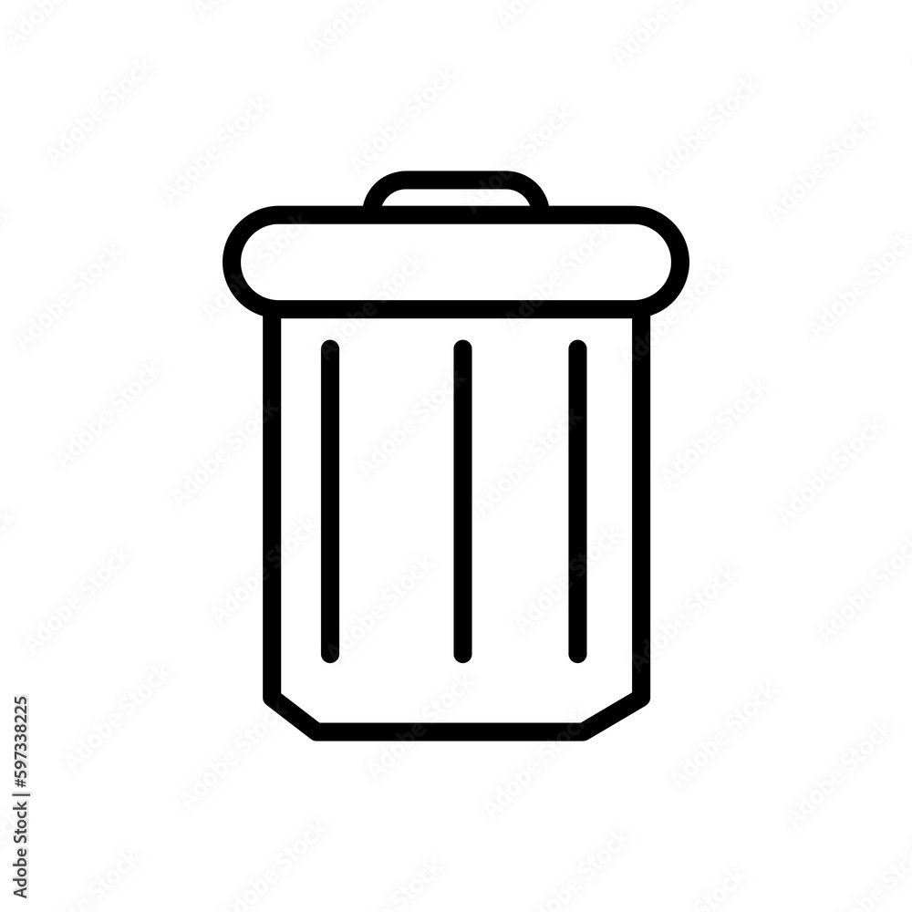 Trash can icon vector. Delete sign for app and site on white background..eps Trash can icon vector. Delete sign for app and site on white background..eps