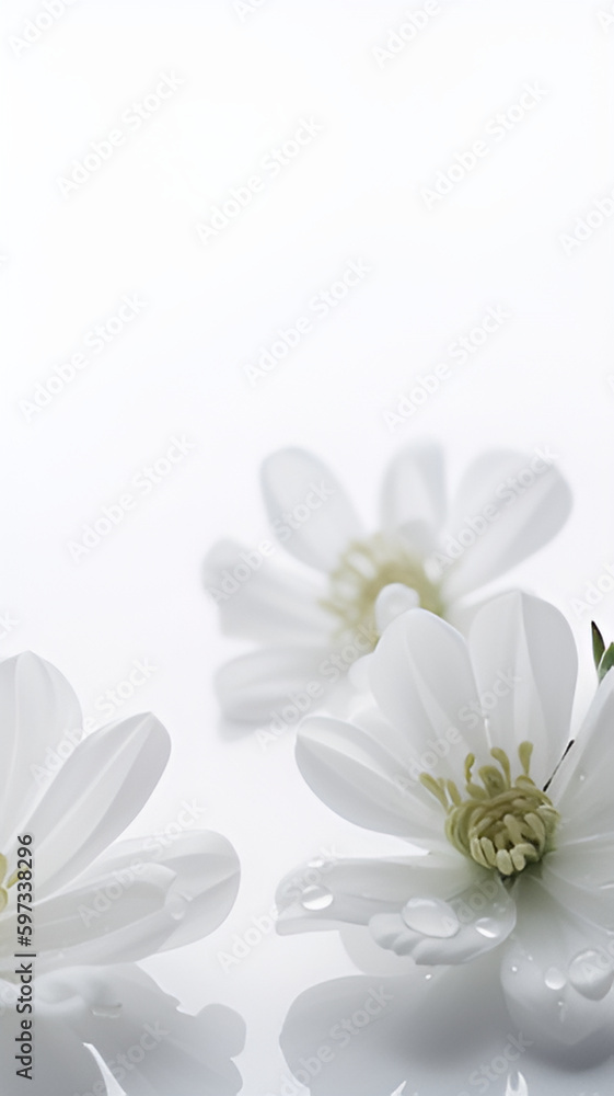 Fototapeta premium White Wallpaper Vertical Background | Generative AI