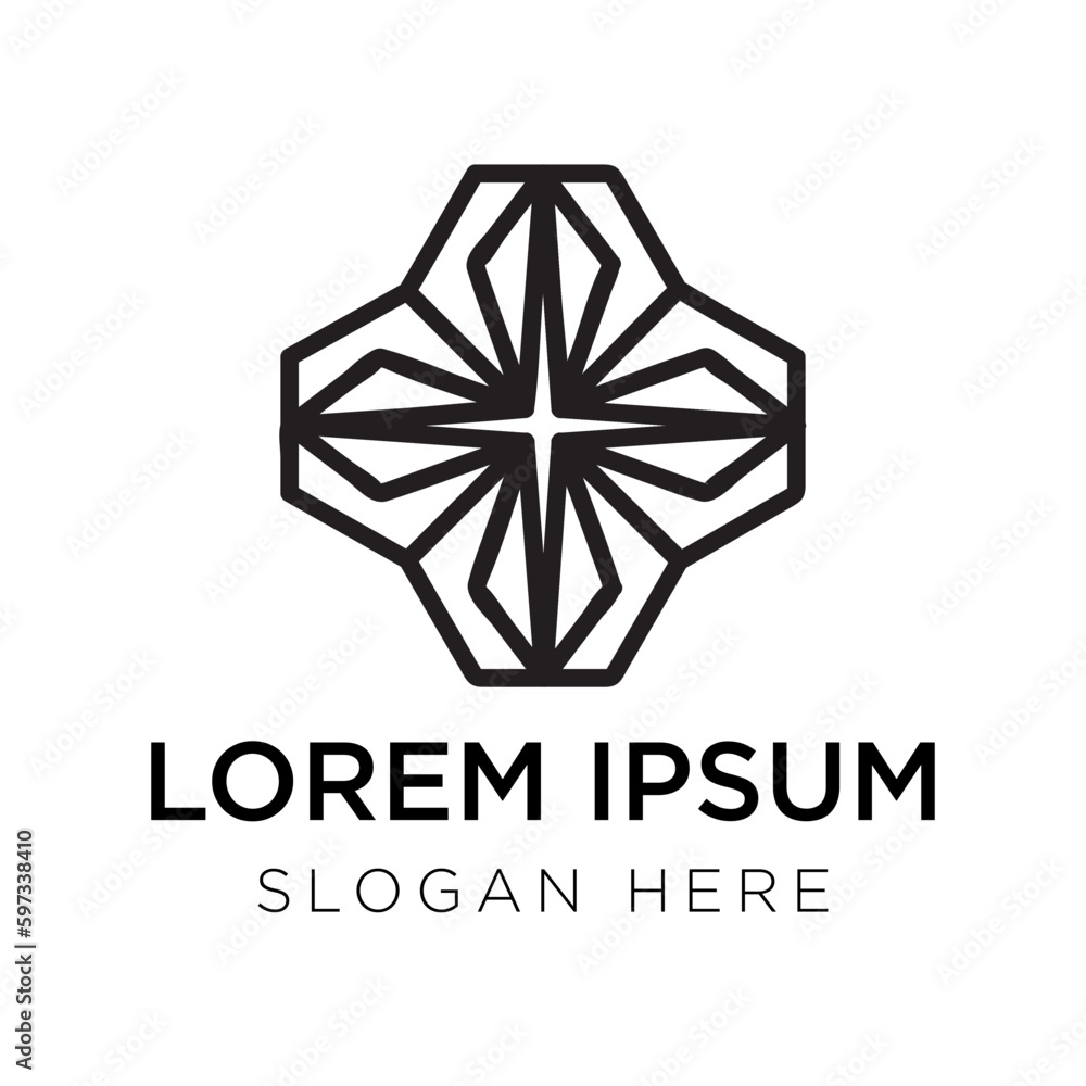 abstract geometry logo vector illustration isolated on white background abstract geometry logo vector illustration isolated on white background