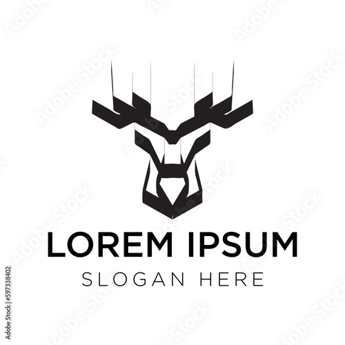 deer logo vector illustration isolated on white background