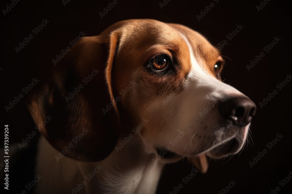 portrait of a beagle dog