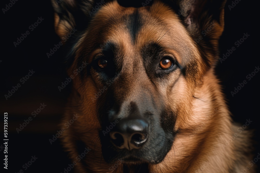 portrait of a German Shepard dog