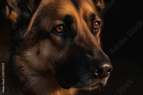portrait of a German Shepard dog