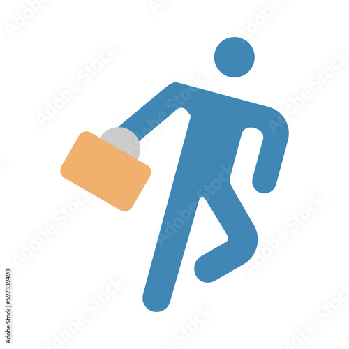 Thief flat icon for business and finance, bandit, attorney, stealing, criminal, robber, law, police, user, man logo	
