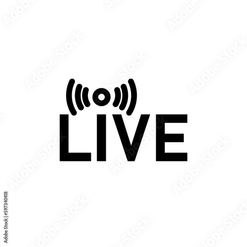 live streaming icon, broadcasting, online stream button, profile live svg for banner logo website  - svg file