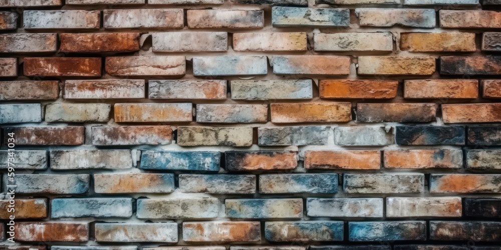 Obraz premium Brick wall background, Brick wall texture Created Generative Ai