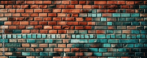 Brick wall background, Brick wall texture Created Generative Ai