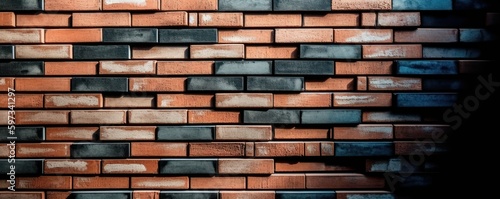 Brick wall background, Brick wall texture Created Generative Ai