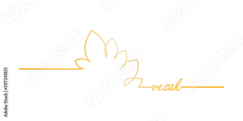 happy vesak days, art line