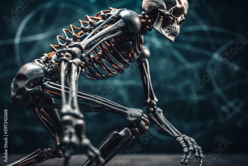 The body's system of muscles and bones. Generative AI