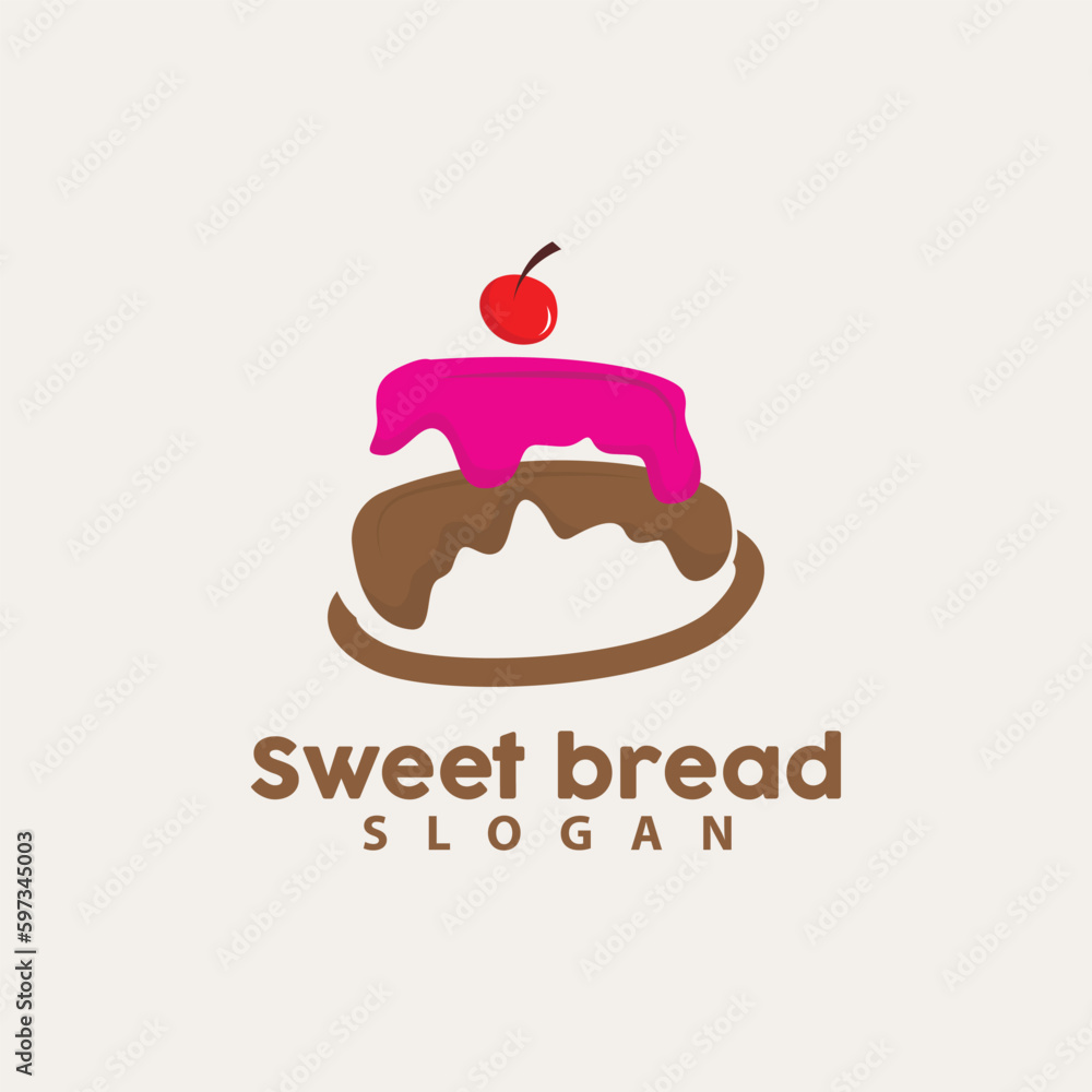 Sweet Bread Logo, Pancake Birthday Vector, Sandwich, Symbol Illustration Icon Design Sweet Bread Logo, Pancake Birthday Vector, Sandwich, Symbol Illustration Icon Design