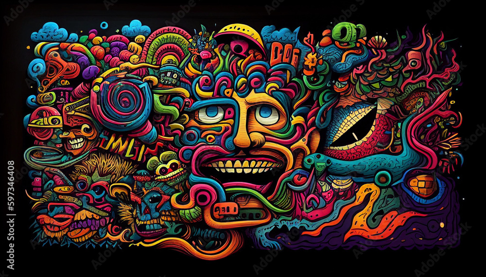 Journey of the Mind: Unlimited Creativity in Abstraction, Doodle, Hippie, Art, Law Of One_33