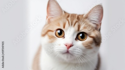 Close up portrait of a cat looking cute
