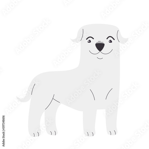 Dog Breed hand drawn illustration_Dogo argentino © Creathub