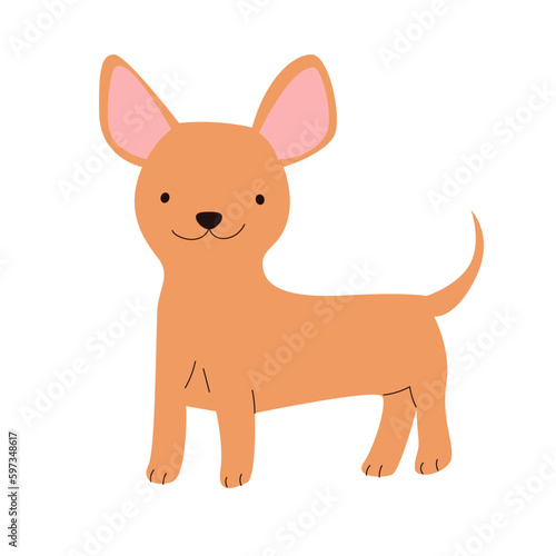 Dog Breed hand drawn illustration_Gemini chihuahua