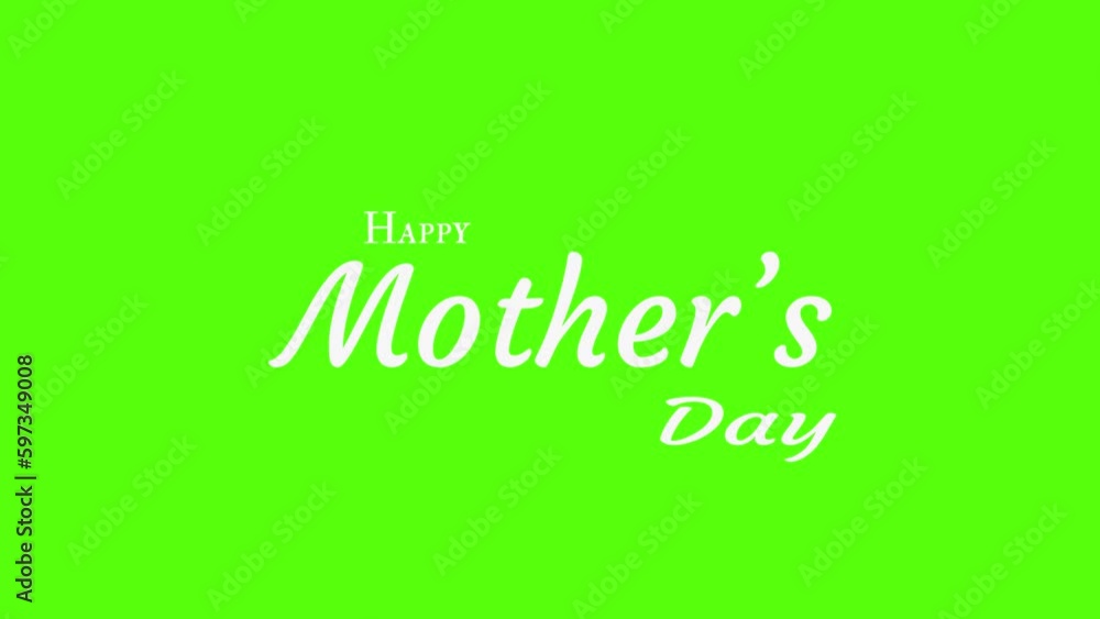 Happy Mother's Day Animation Text in White Color. Animated Handwritten Green screen and Black screen. Suitable for mother's day celebrations around the world. Happy Mother's Day Animation Text in White Color. Animated Handwritten Green screen and Black screen. Suitable for mother's day celebrations around the world.