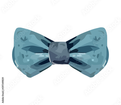 Blue silk bow tie symbolizes modern elegance