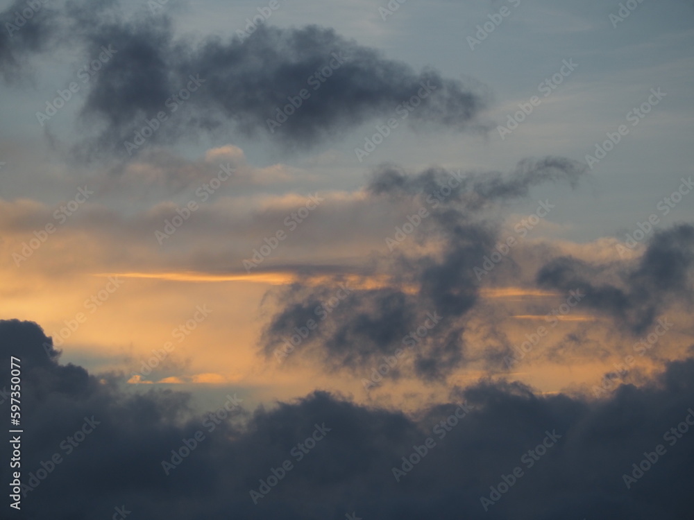 sky with clouds in the evening. sky clouds rain.