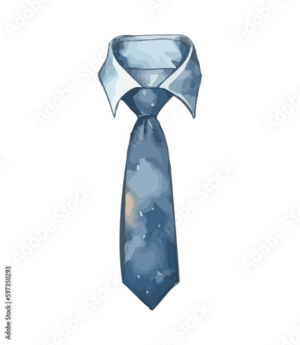 Elegant men suit with blue silk tie
