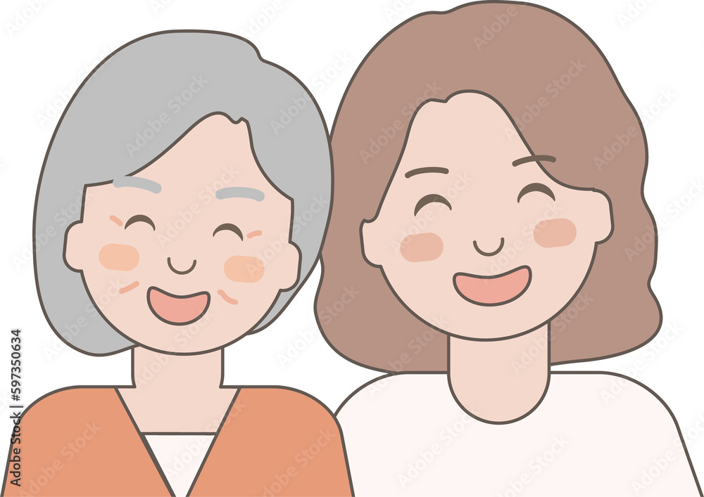 Mother and Daughter Smiling Together. Happy mother's day. Mother and Daughter Smiling Together. Happy mother's day.