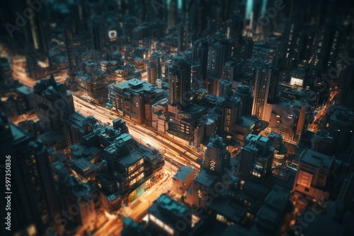 A futuristic city made of plasticine. Generative AI