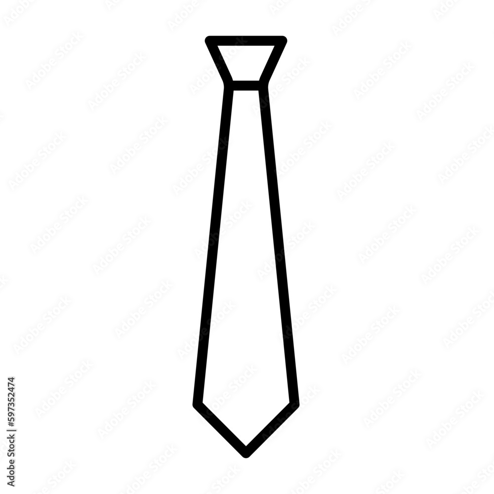 tie icon in trendy flat design tie icon in trendy flat design