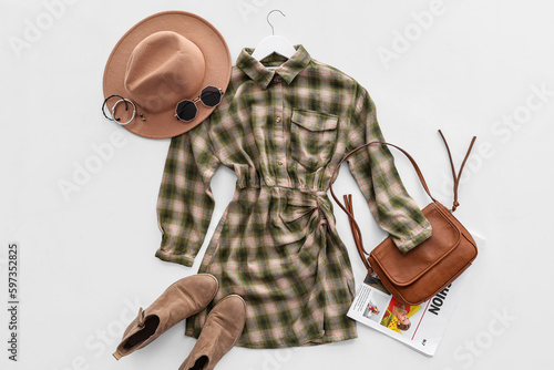 Stylish dress with accessor...