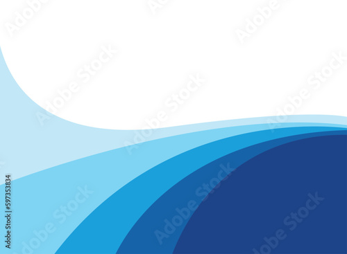 Abstract blue wave color curve vector illustration design background design for banner, poster, flyer, card, cover