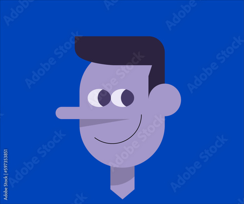 cabeza de caricatura