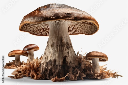Transparent shiitake mushroom png. Generative AI