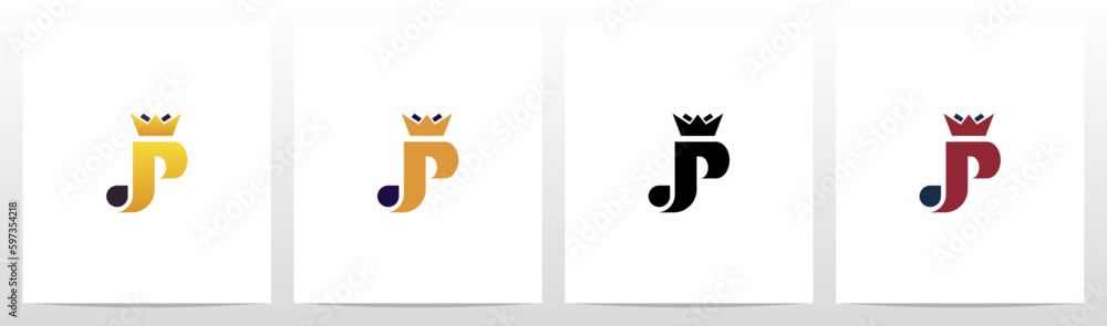 Crown On Top Of Letter Logo Design P Crown On Top Of Letter Logo Design P