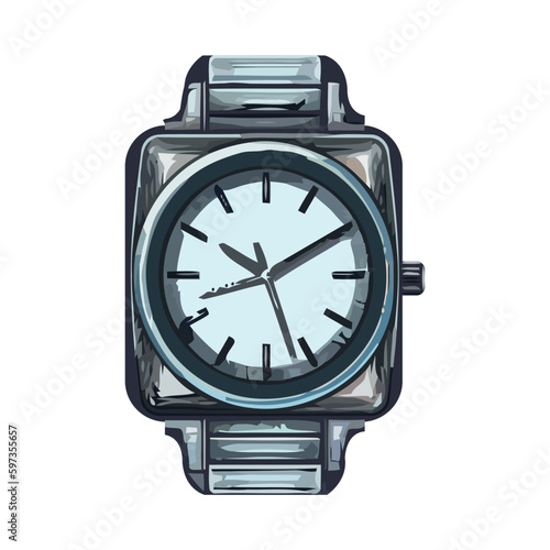 Time symbolized by clock, a modern elegance