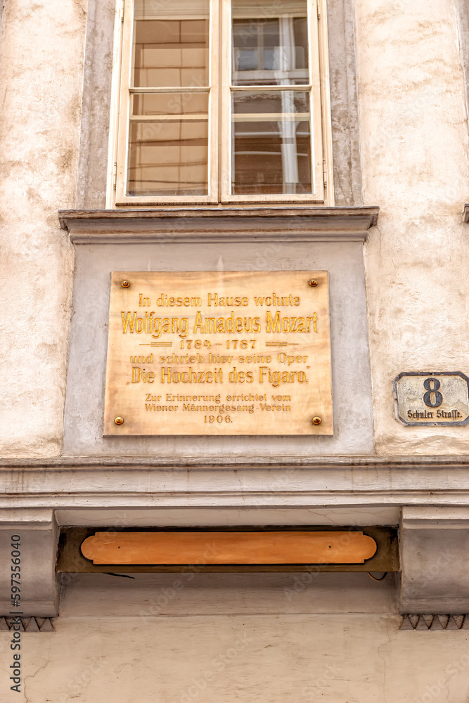 Fotka „Vienna, Austria July 20, 2019 Mozart House, The restored 18th