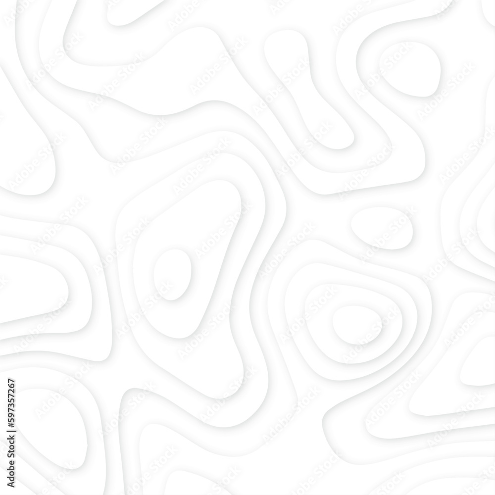 Abstract realistic papercut decoration textured with wavy layers .Topographic canyon geometric map relief texture with curved layers and shadow .Abstract wavy line 3d paper cut white background. Abstract realistic papercut decoration textured with wavy layers .Topographic canyon geometric map relief texture with curved layers and shadow .Abstract wavy line 3d paper cut white background.