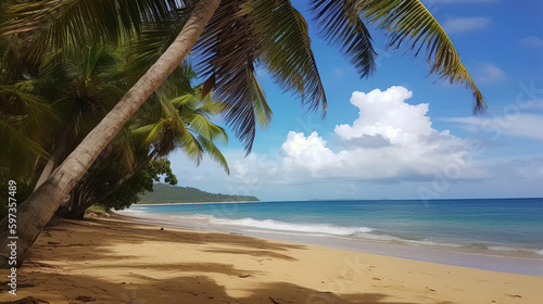 Tropical Beach Paradise.Generative Ai
