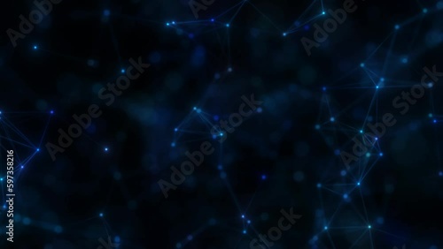 Wallpaper Mural The signals in the blue network move through space. Seamless loop. Torontodigital.ca