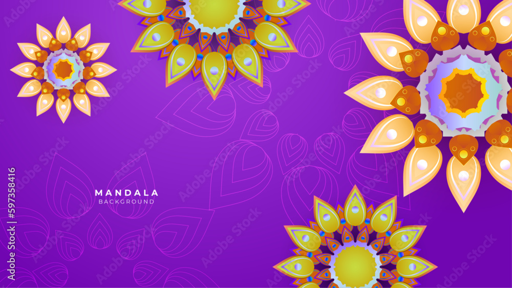 Art and Illustration Vector hand drawn doodle mandala. Ethnic mandala with colorful tribal ornament. Isolated. On white background.