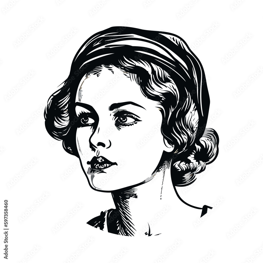 Beautiful young woman with elegant hairstyle Beautiful young woman with elegant hairstyle