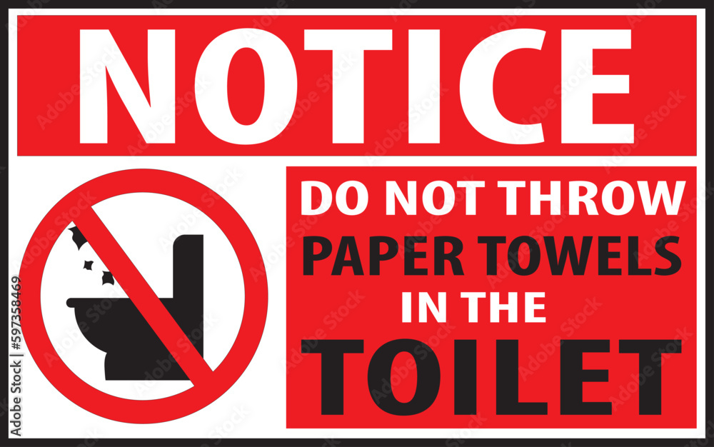 2-pcs-please-do-not-throw-paper-towels-or-feminine-products-in-the-toilet-sign-aluminium-with