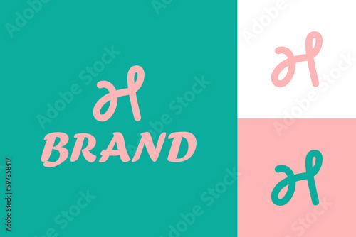Hand Drawn Initial H Logo Template